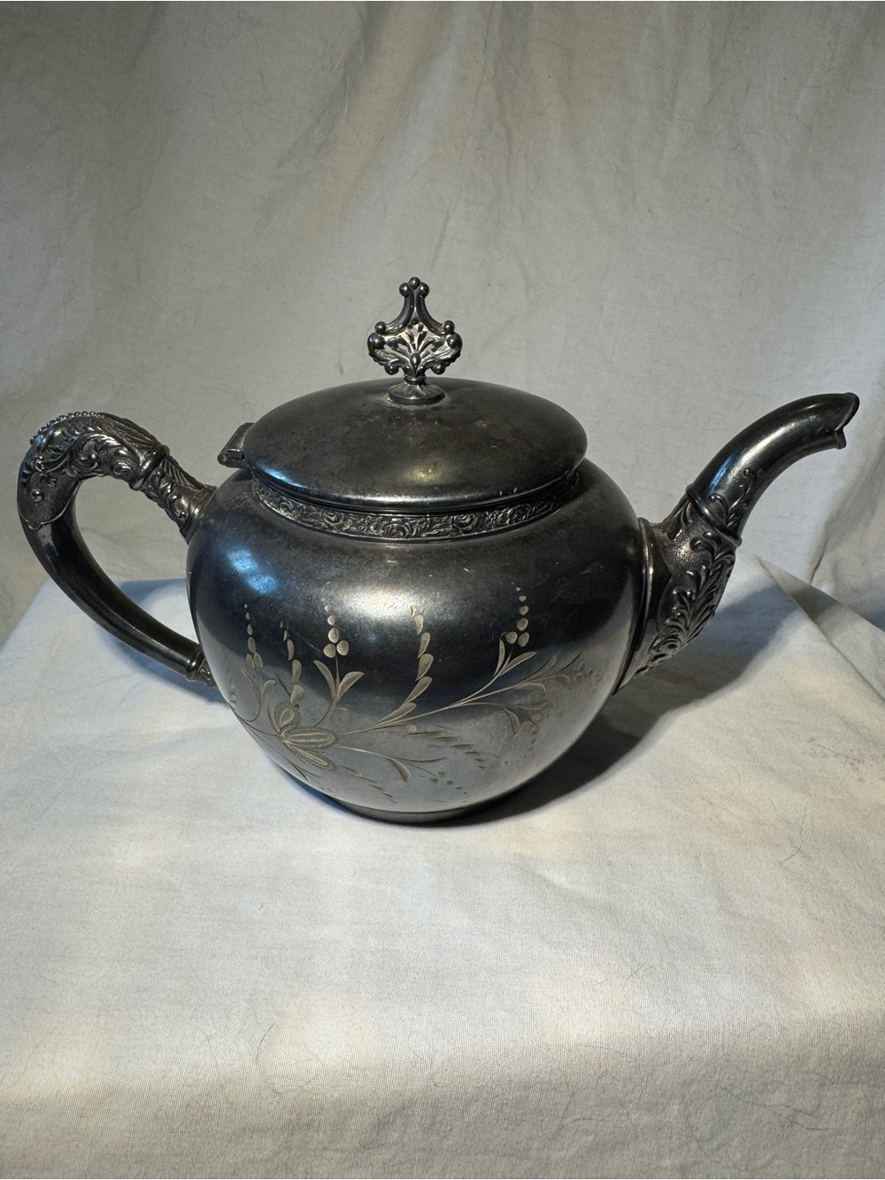 Antique Derby Silver quadruple plate silver teapot